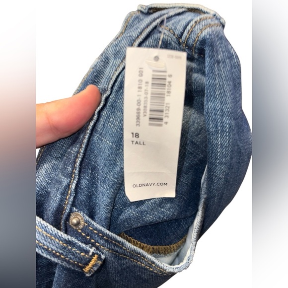 Old Navy Boyfriend Jeans Size 18 Tall Rolled Cuffs - Picture 6 of 8